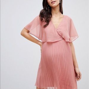 ASOS Maternity mini dress with pleat skirt